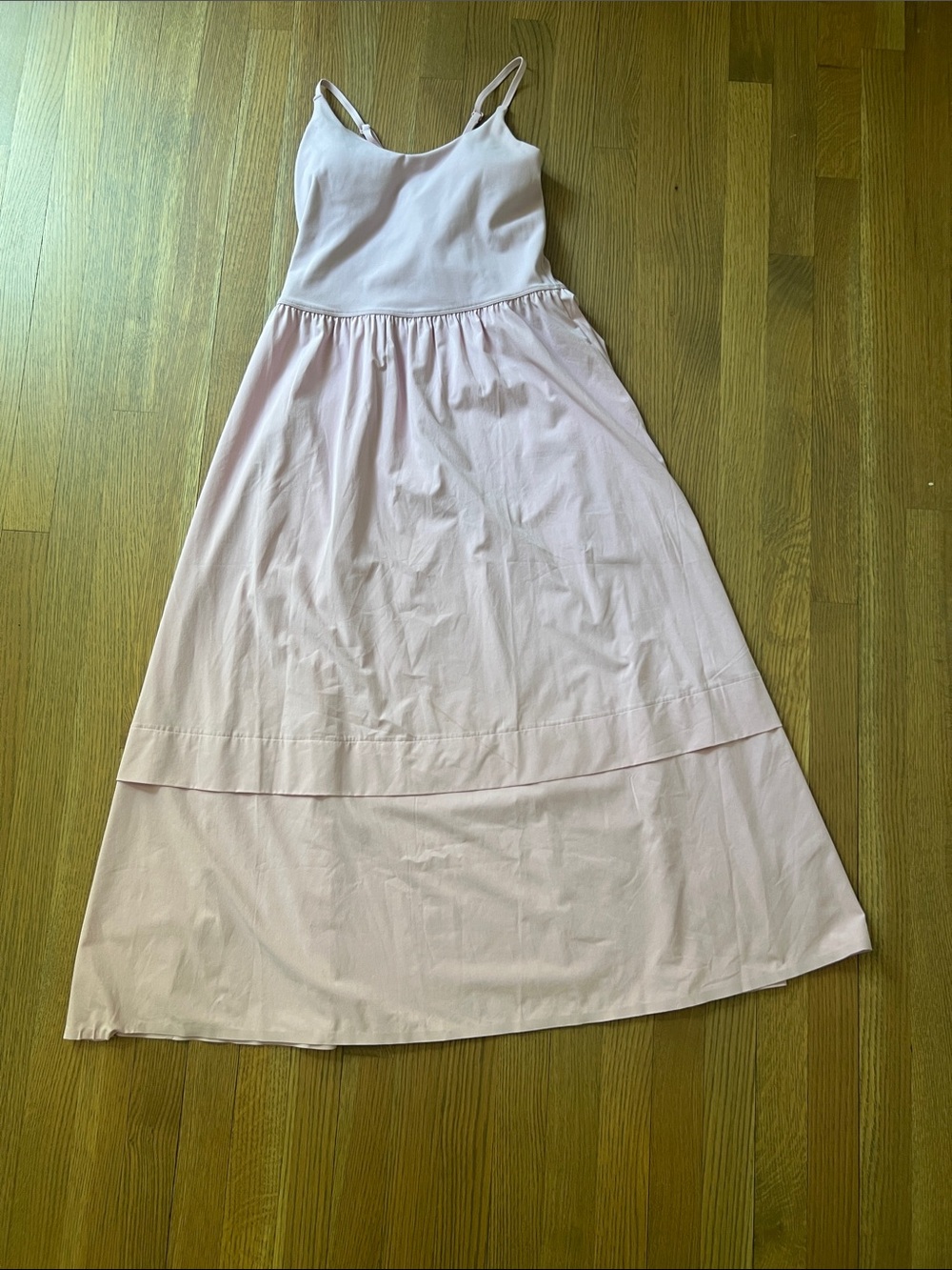 Athleta Light Pink Spaghetti-Strap Maxi Dress